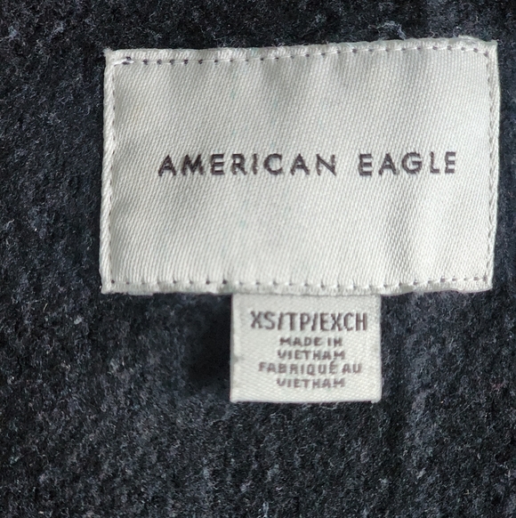 American Eagle Outfitters Womens Colorblock Zip-Up Sweater Black, Blue, Cream XS - Picture 3 of 8